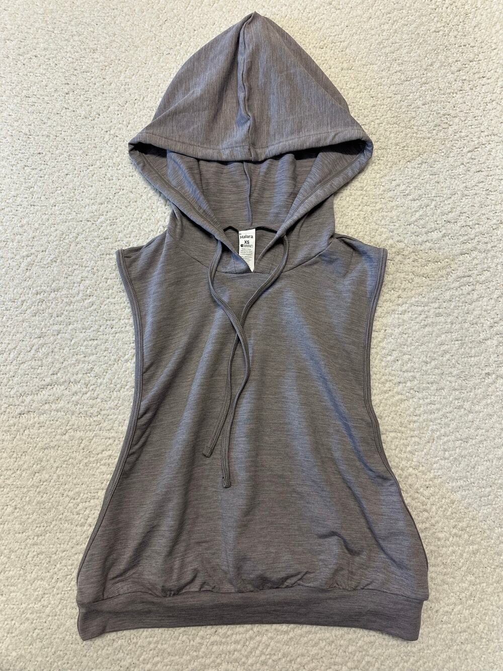NWT* Halara Womens Hooded Drawstring Vest Size XS
